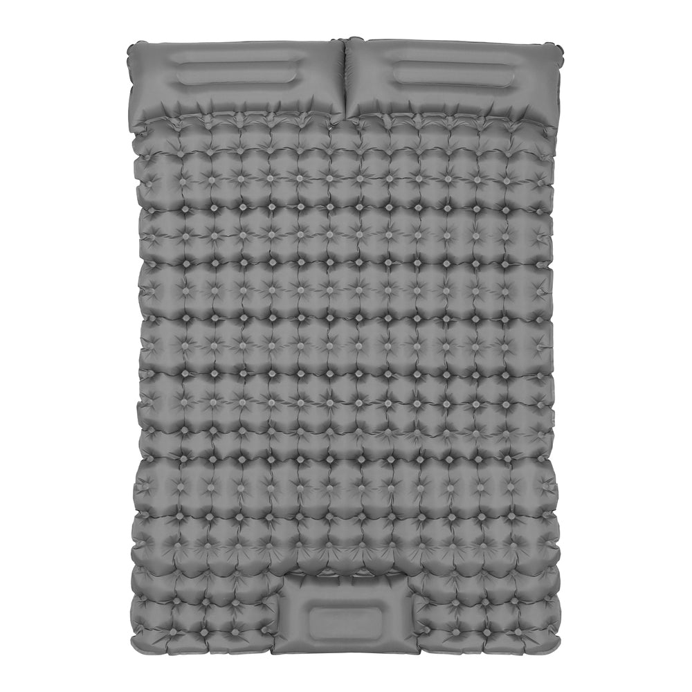 Weisshorn Self-Inflating Camping Mattress – Double Air Bed with Pillow & Carry Bag