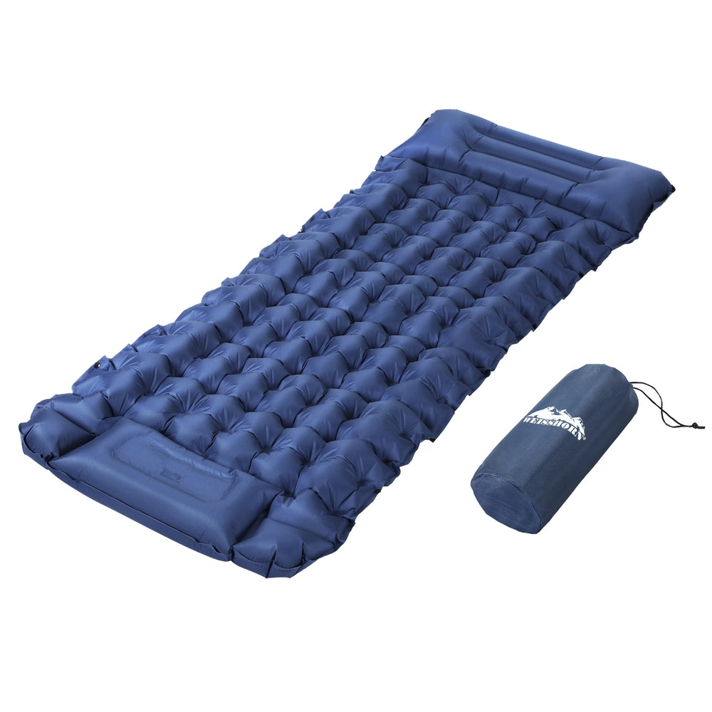 Weisshorn Self Inflating Mattress Camping Sleeping Mat Air Bed Single w/ Pillow Bag
