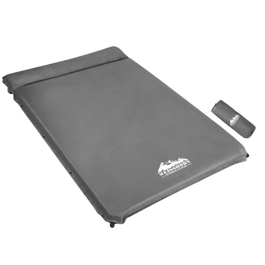 Weisshorn Self-Inflating Camping Mattress – Compact Foam Pad, Grey