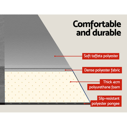 Weisshorn Self-Inflating Camping Mattress – Compact Foam Pad, Grey