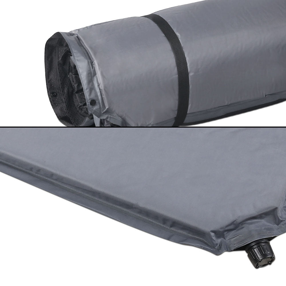 Weisshorn Self-Inflating Camping Mattress – Compact Foam Pad, Grey