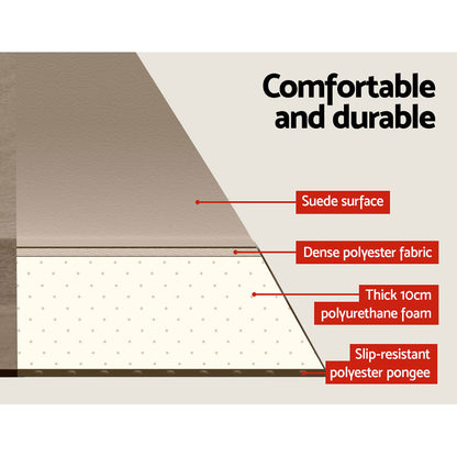 Weisshorn 10cm Self-Inflating Camping Mattress – Double Air Mat Coffee Brown