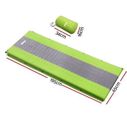Weisshorn Self Inflating Mattress Single Air Bed Pad Camping Mat Green