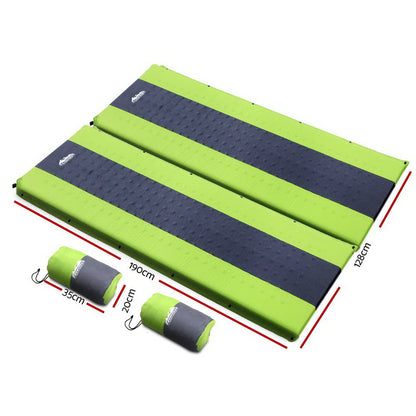 Weisshorn Self Inflating Mattress Double Air Bed Pad Green Camping Mat