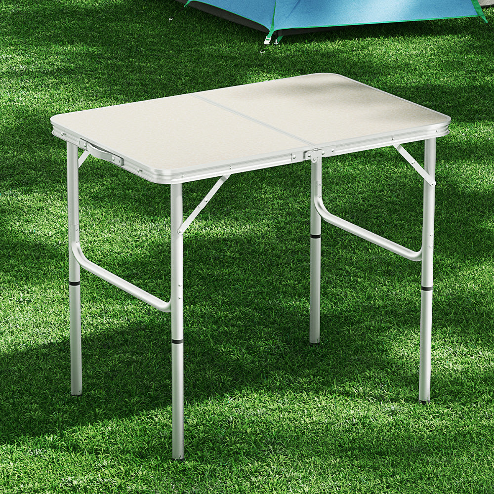 Weisshorn 90cm Adjustable Folding Camping Table – Portable Outdoor Picnic Desk