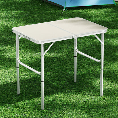 Weisshorn 90cm Adjustable Folding Camping Table – Portable Outdoor Picnic Desk