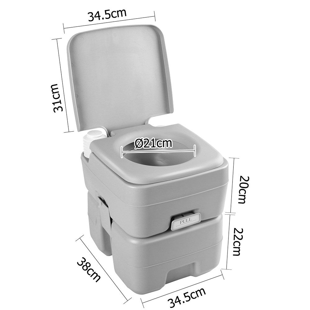 Weisshorn 20L Portable Camping Toilet – Outdoor Flush Potty with Travel Bag