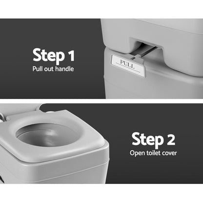 Weisshorn 20L Portable Camping Toilet – Outdoor Flush Potty with Travel Bag
