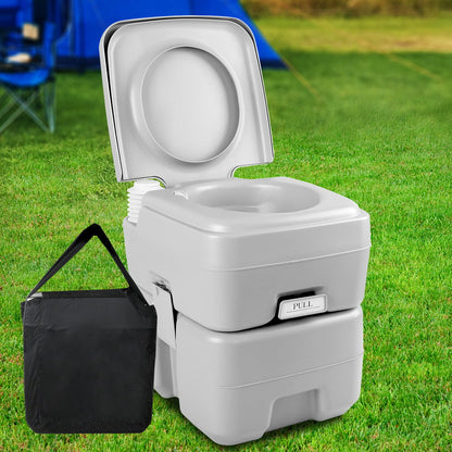 Weisshorn 20L Portable Camping Toilet – Outdoor Flush Potty with Travel Bag