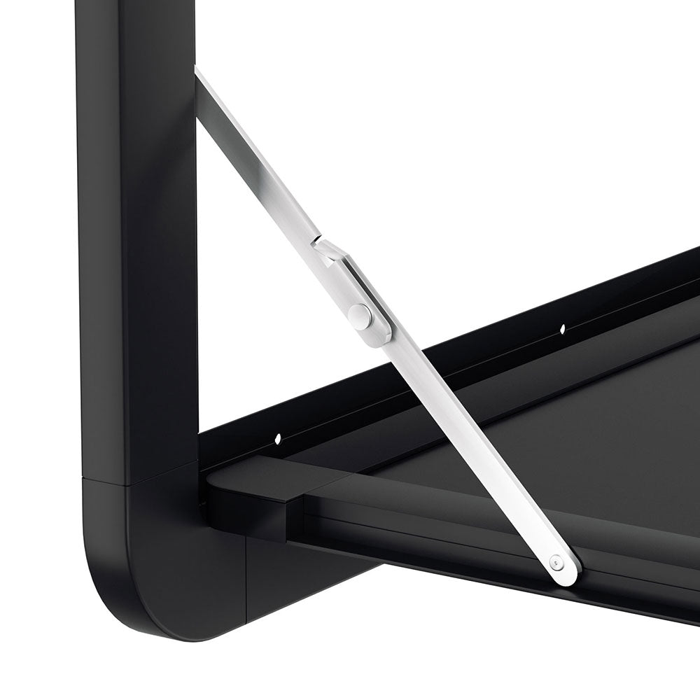 Weisshorn Folding Caravan Table 800x450mm – Lockable & Compact Black Desk