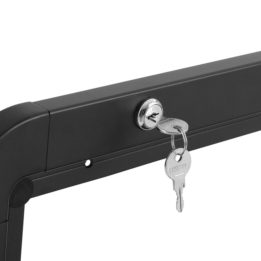 Weisshorn Folding Caravan Table 800x450mm – Lockable & Compact Black Desk