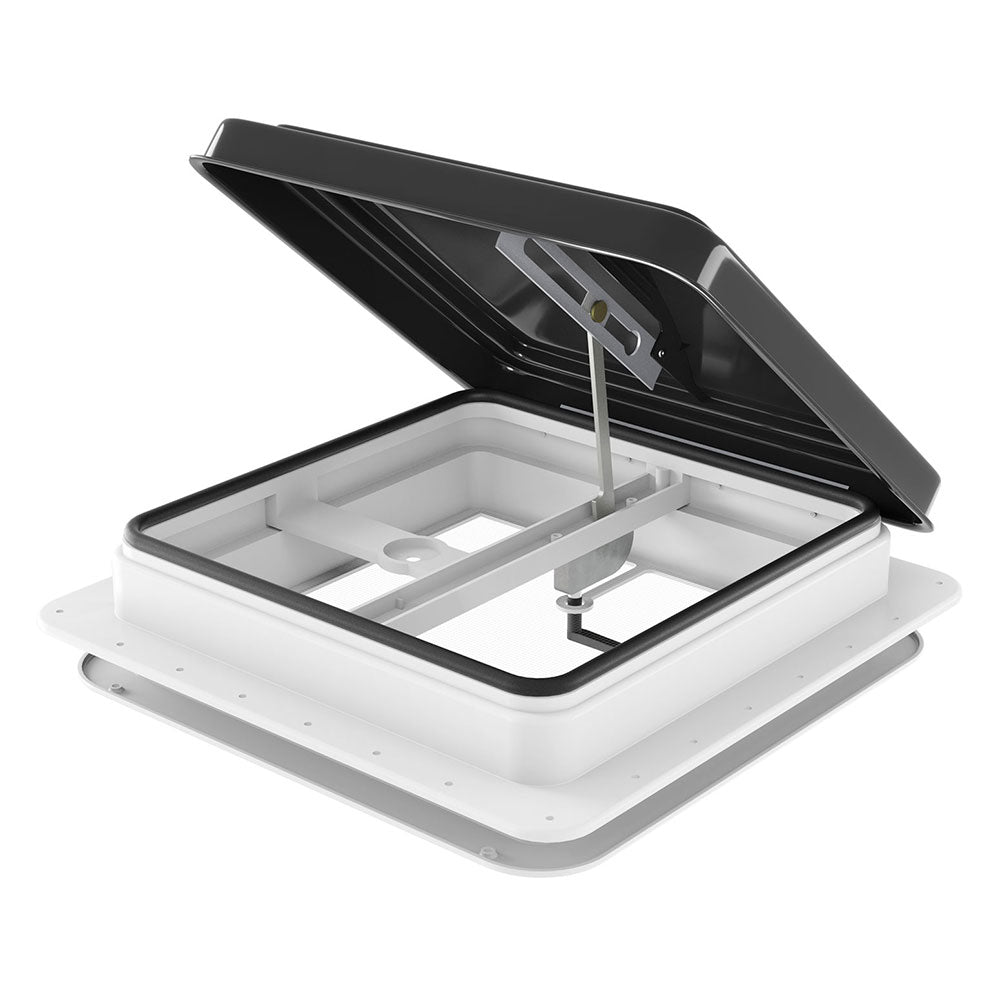 Weisshorn 350x350mm Caravan Roof Vent Hatch – RV Skylight for Motorhome Camper (Black)