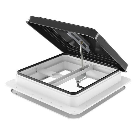 Weisshorn 350x350mm Caravan Roof Vent Hatch – RV Skylight for Motorhome Camper (Black)