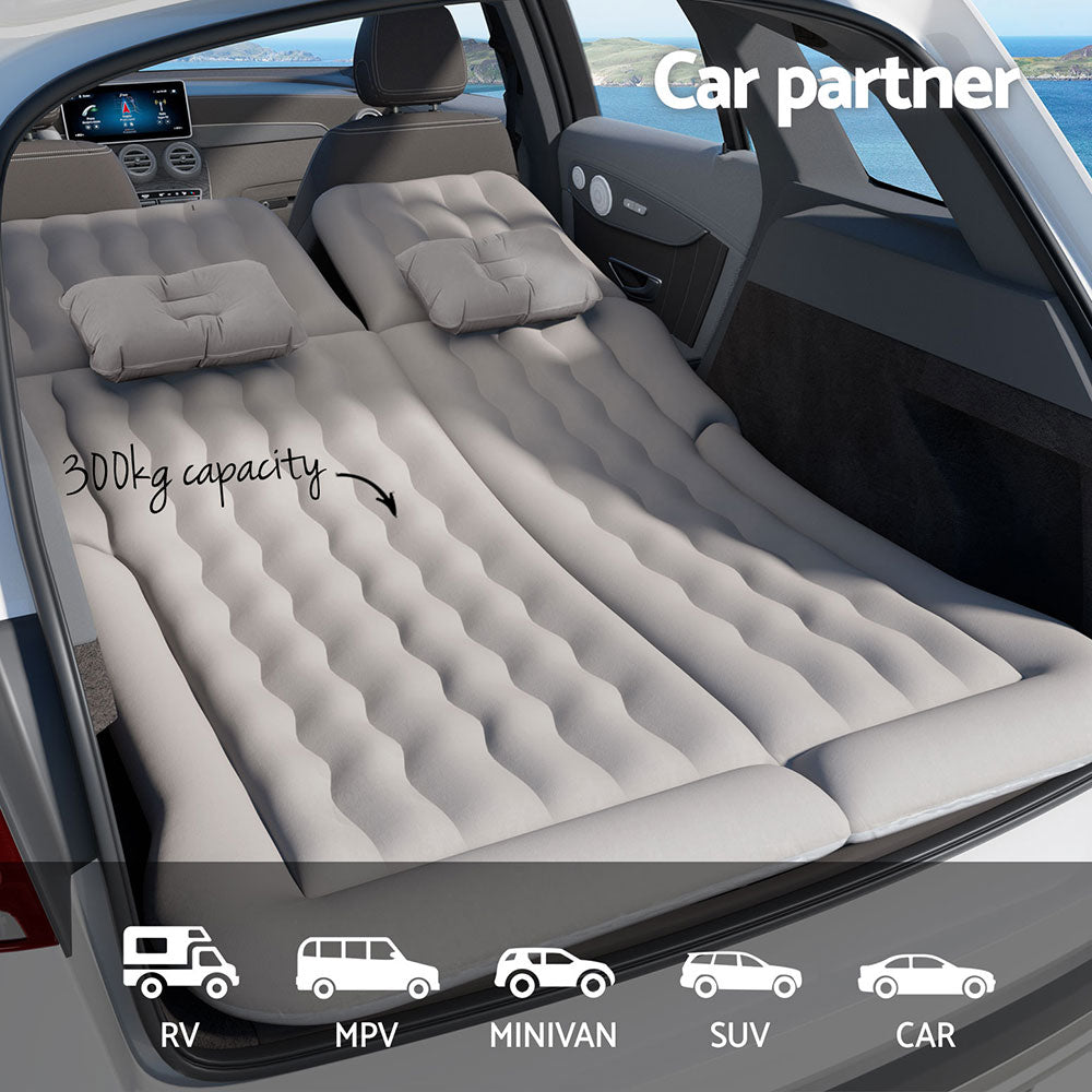 Weisshorn Car Mattress 175x130 Inflatable SUV Camping Bed Back Seat Grey