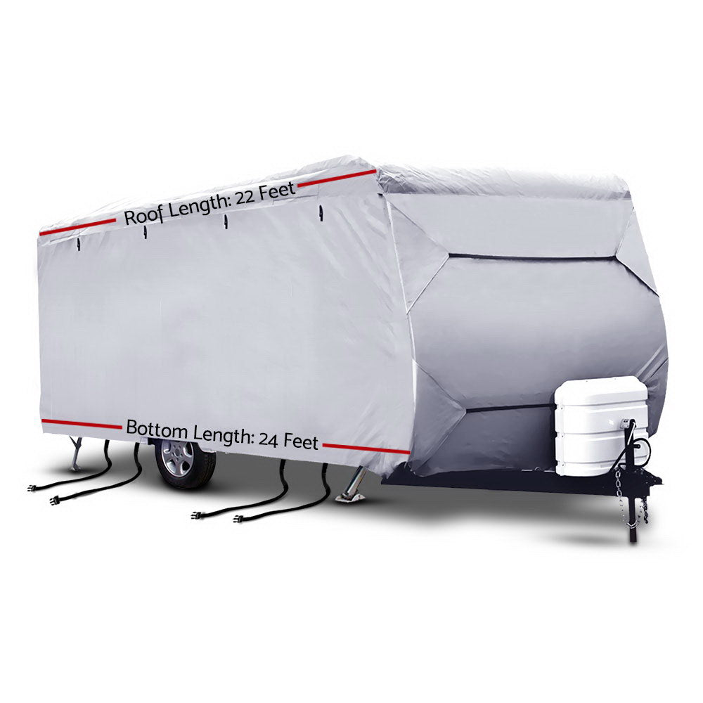 Weisshorn 22–24ft Caravan Cover – 4-Layer UV & Water-Resistant Campervan Protector