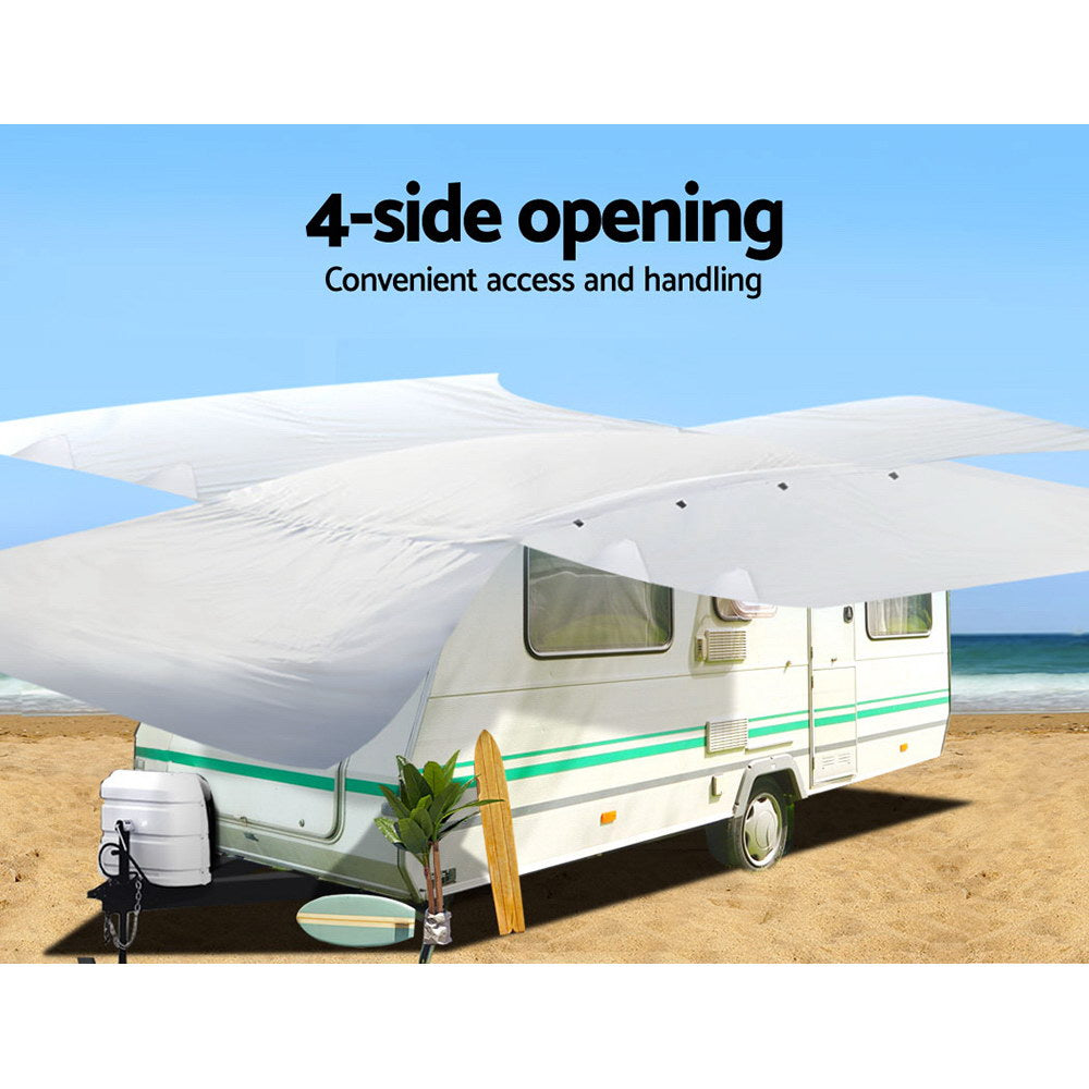 Weisshorn 22–24ft Caravan Cover – 4-Layer UV & Water-Resistant Campervan Protector