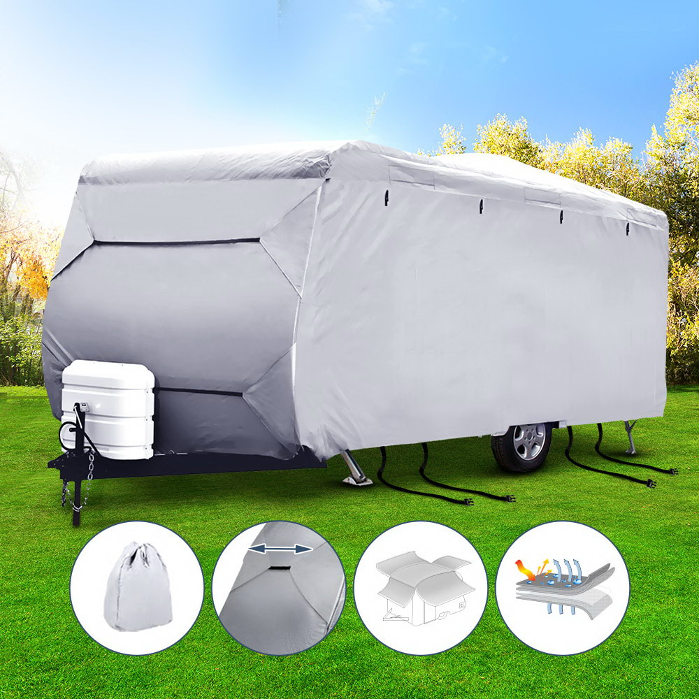 Weisshorn 14–16ft Caravan Cover – 4-Layer UV & Water-Resistant Campervan Protector