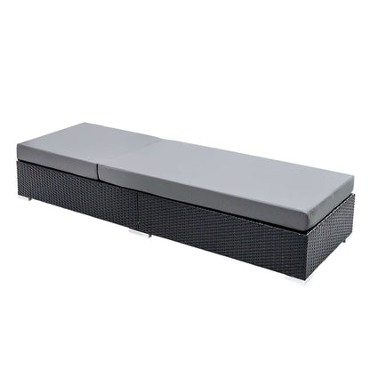 Gardeon Adjustable Wicker Sun Lounge – Outdoor Rattan Day Bed with Cover