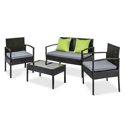 Gardeon Outdoor Wicker Sofa Set – Patio Lounge with Table & Chairs
