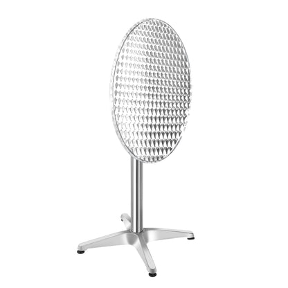 Gardeon Set of 2 Outdoor Bar Tables – Adjustable Aluminium Round 70/110cm