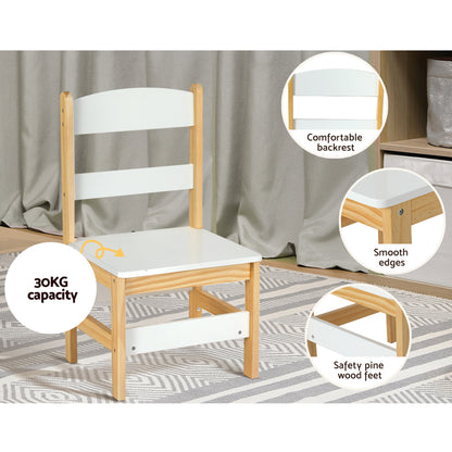 Keezi 2PCS Kids Table & Chair Set – Study Desk with Storage Drawer for Activities & Toys
