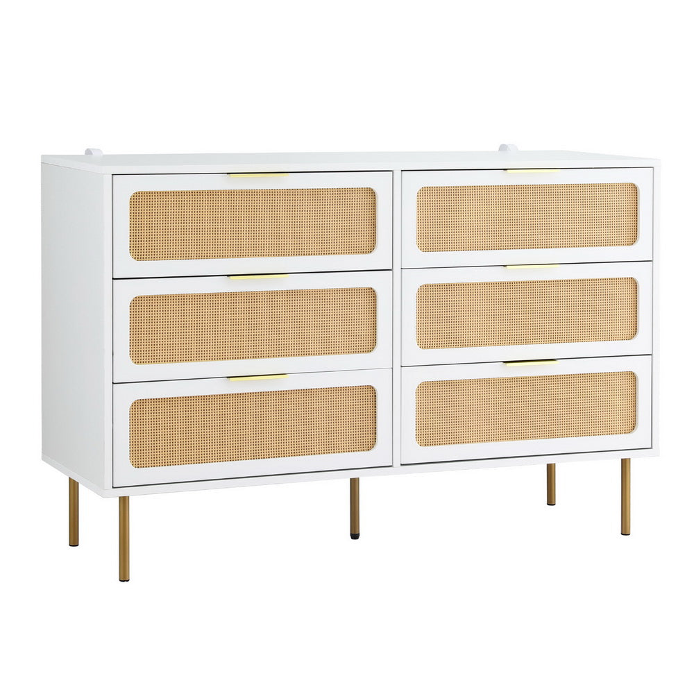 Artiss Chest of 6 Drawers Lowboy Cabinet White