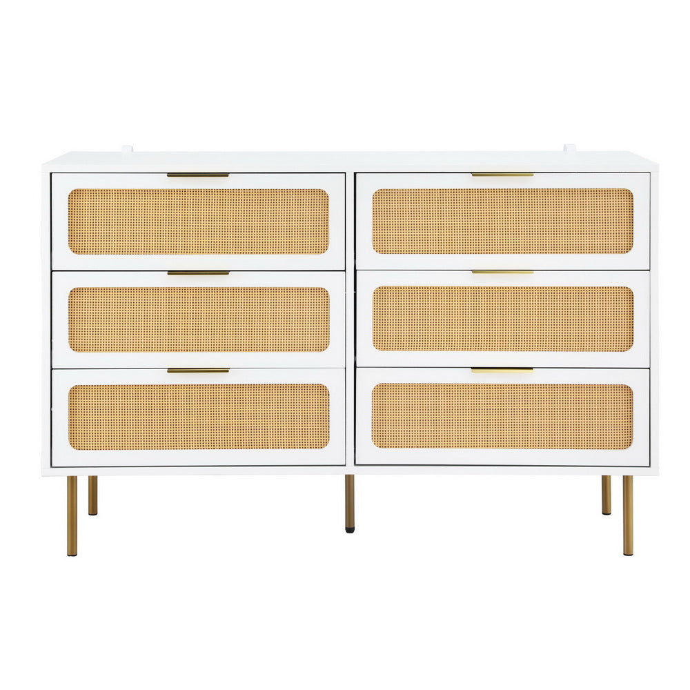 Artiss Chest of 6 Drawers Lowboy Cabinet White