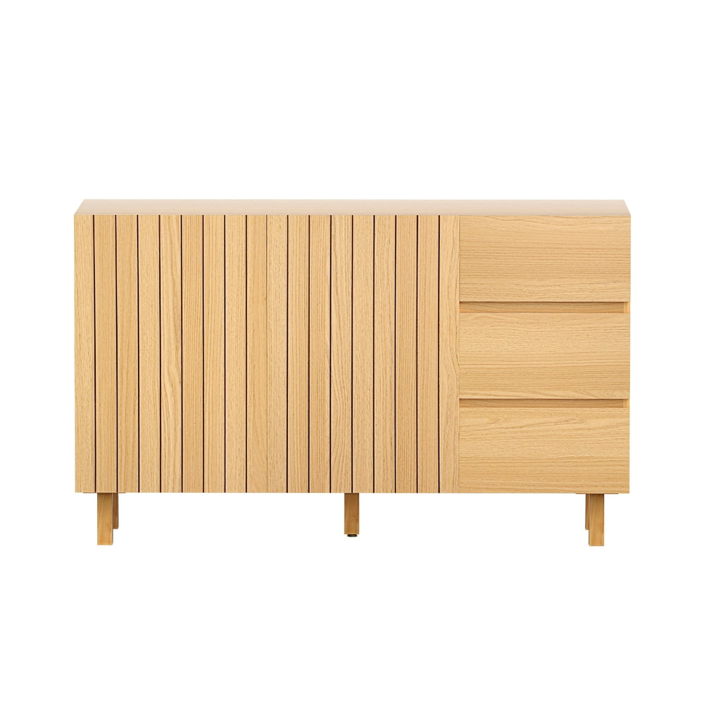 Braneit™ 130cm Artiss Buffet Sideboard Cupboard Cabinet Pantry Storage Drawer Pine
