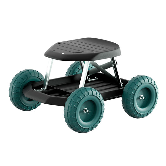 Gardeon Garden Cart Rolling Stool – Wheeled Gardening Helper Seat for Yard & Farm