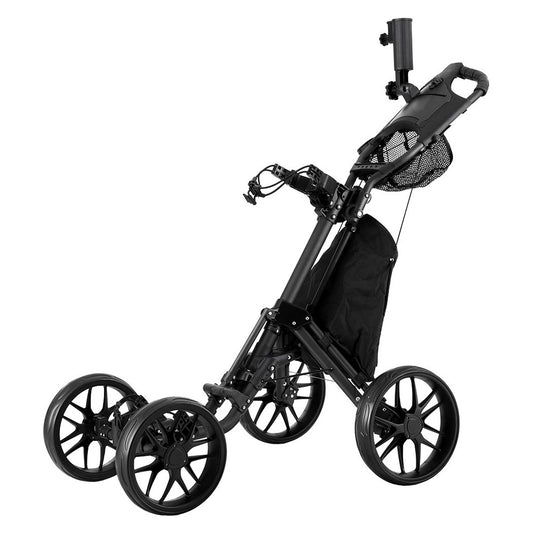 Everfit Foldable Golf Buggy – Lightweight Trolley Cart with Wheels, Umbrella & Bottle Holder