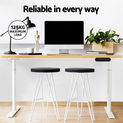 Artiss Standing Desk Motorised Electric Dual Motor 120CM White Oak