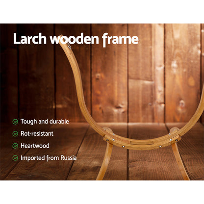 Gardeon Hammock Chair with Wooden Stand – Timber Outdoor Camping Furniture