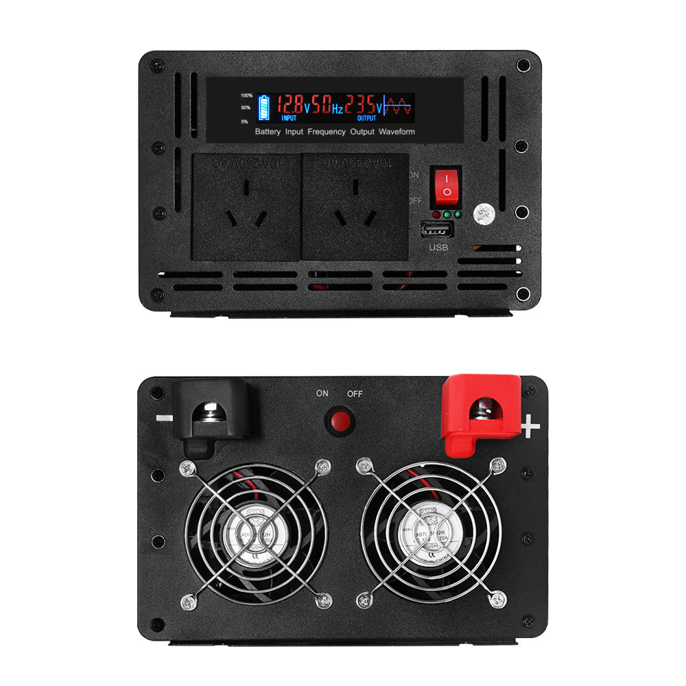 Giantz 2500W/5000W Pure Sine Wave Inverter – 12V to 240V Power Converter for Camping, Car & Boat