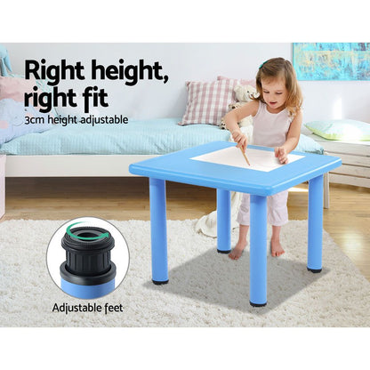 Keezi 5PCS Kids Table and Chairs Set – Plastic Study Desk with 4 Chairs