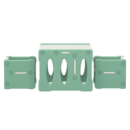 Keezi 3PCS Kids Table & Chairs Set – Durable HDPE Plastic for Study & Play