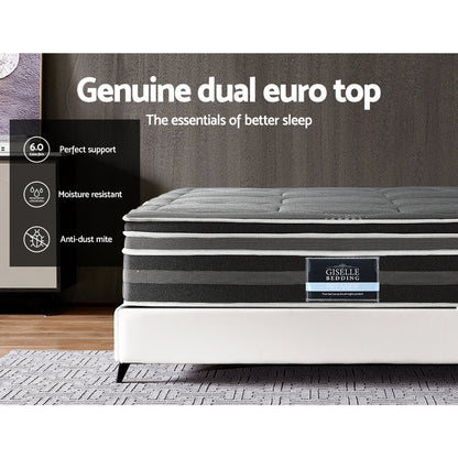 Giselle Bedding 35cm Queen Mattress with Bamboo Fabric Cover – Plush Comfort