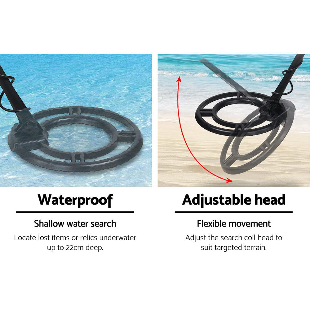 High-Sensitivity Metal Detector – 220mm Waterproof Pinpointer with Shovel for Treasure Hunting