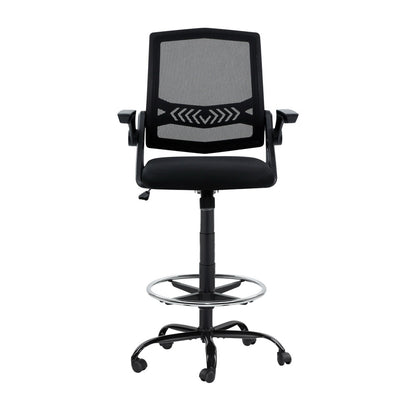 Artiss Black Mesh Drafting Office Chair – Adjustable Ergonomic Stool