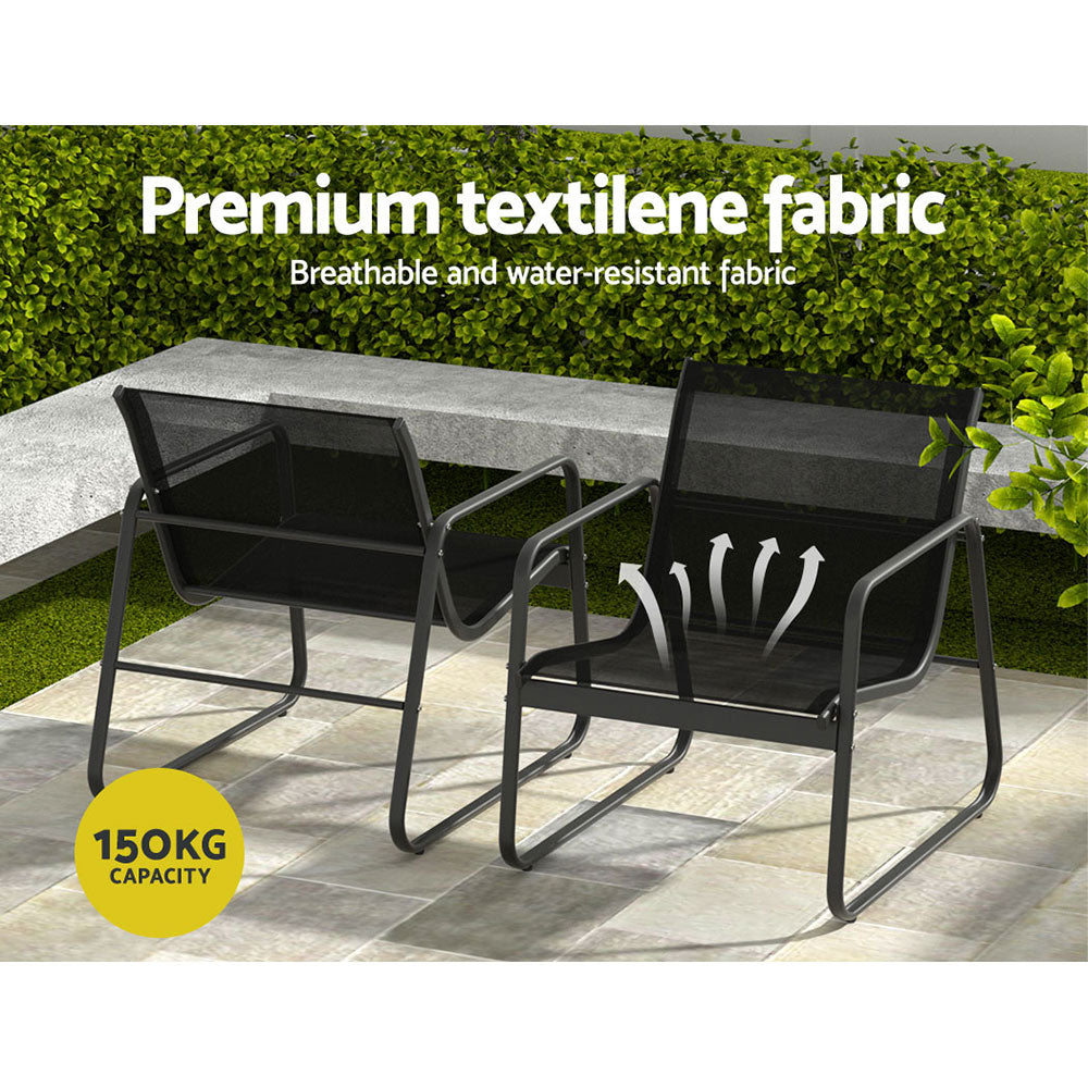 Gardeon  Outdoor Sofa Set – Garden Lounge with Textilene Table & Chairs