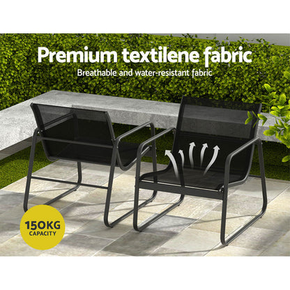 Gardeon  Outdoor Sofa Set – Garden Lounge with Textilene Table & Chairs