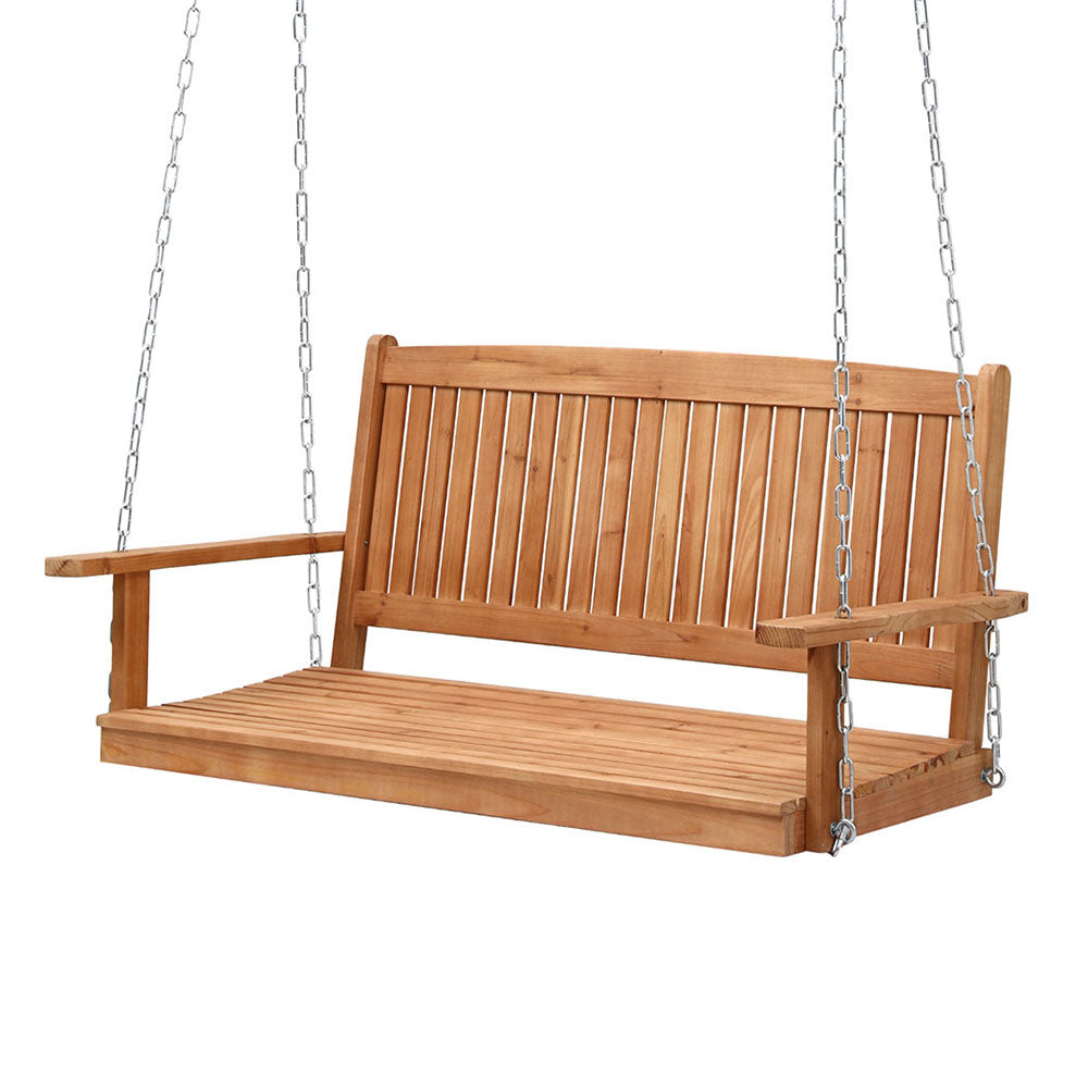 Gardeon 2 Seater Porch Swing Chair – Wooden Bench with Chain for Outdoor Patio