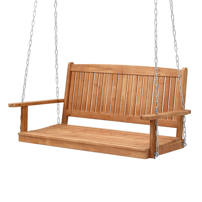 Gardeon 2 Seater Porch Swing Chair – Wooden Bench with Chain for Outdoor Patio
