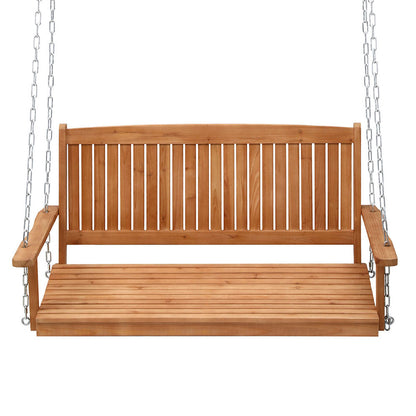 Gardeon 2 Seater Porch Swing Chair – Wooden Bench with Chain for Outdoor Patio