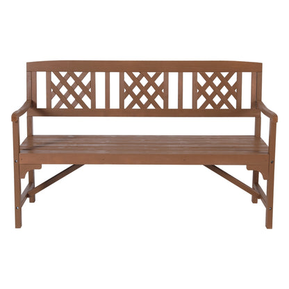 Gardeon Outdoor Wooden Garden Bench – 3-Seater Natural Patio Lounge Chair