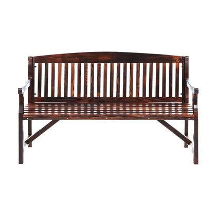 Gardeon 5FT Wooden Garden Bench – 3-Seater Outdoor Patio Chair (Charcoal)