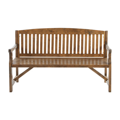 Gardeon 5FT Outdoor Wooden Garden Bench – Natural 3-Seater Patio Chair