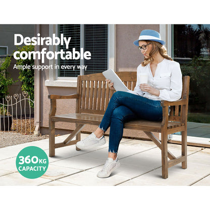 Gardeon 5FT Outdoor Wooden Garden Bench – Natural 3-Seater Patio Chair