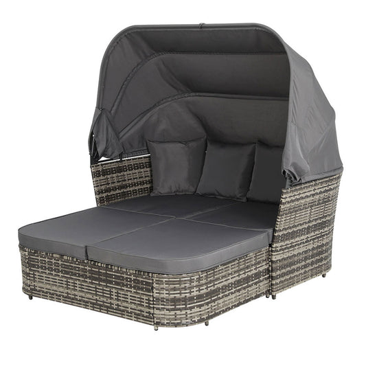 Gardeon Outdoor Sun Lounge Setting – Wicker Patio Sofa & Garden Day Bed
