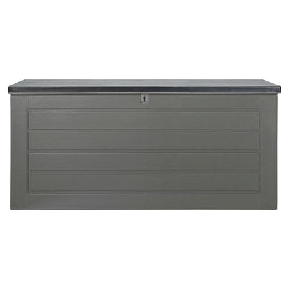 Gardeon 680L Outdoor Storage Box – Black Lockable Garden Bench & Tool Shed