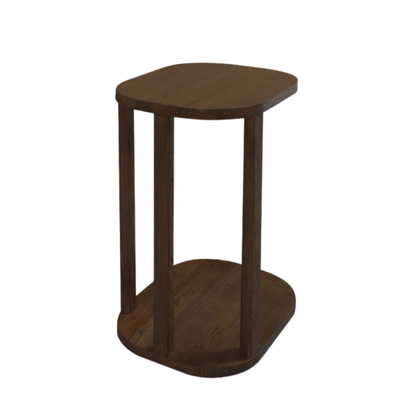 Oslo Solid Mindi Side/Laptop Table (Walnut)